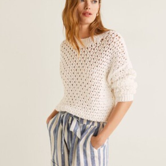 Mango Linen High-Waist Shorts - Picture 3 of 5